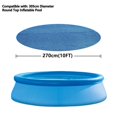 Blue PE Round Inflatable Pool Cover Lightweight Floating Dustproof Leaf ...