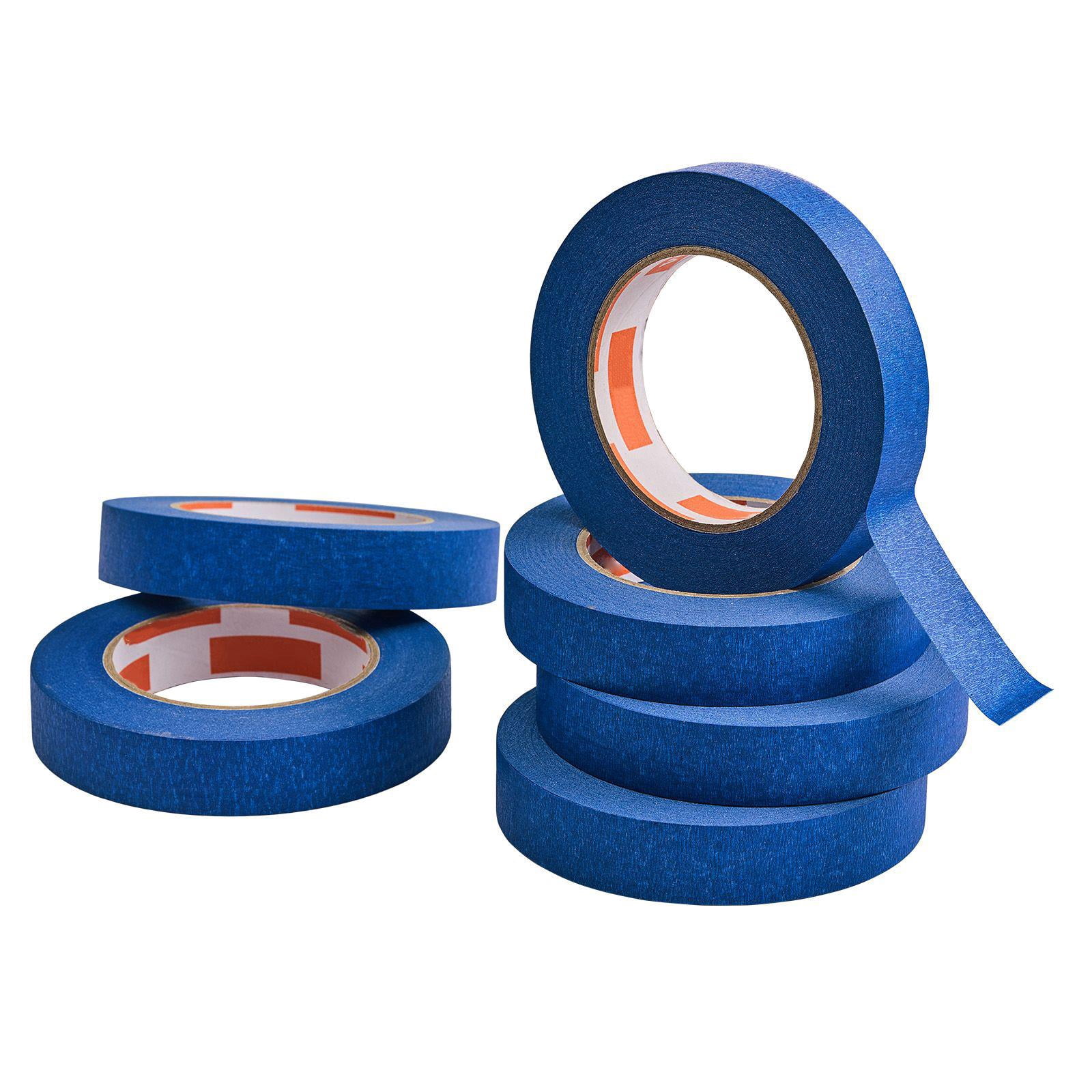 Blue Painters Tape 1 Inch Wide 0.94 Inch x 60 Yards 6 Rolls for Painting Edging Decorating DIY Crafts