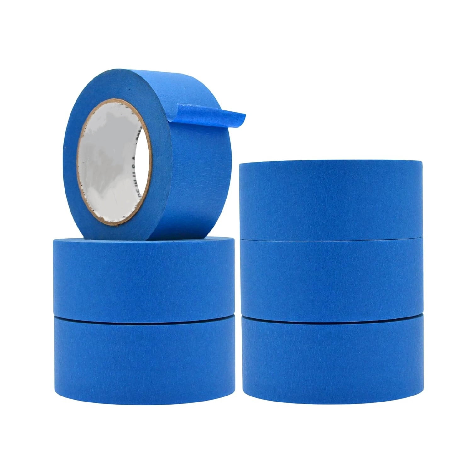 Blue Painter’s Tape - 2 inch x 60 yds. (6 Pack) Thick & Wide Masking Tape for Safe Wall Painting, Building, Remodeling, Labeling, Edge Finishing