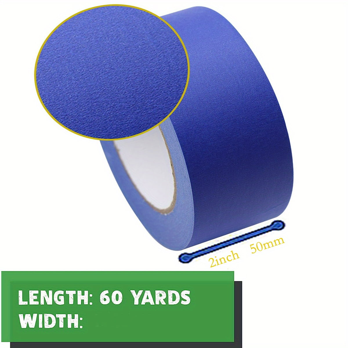 Blue Painters Tape, 1/2 inch,3/4 inch,1 inch,2 inch, Multi Size ...