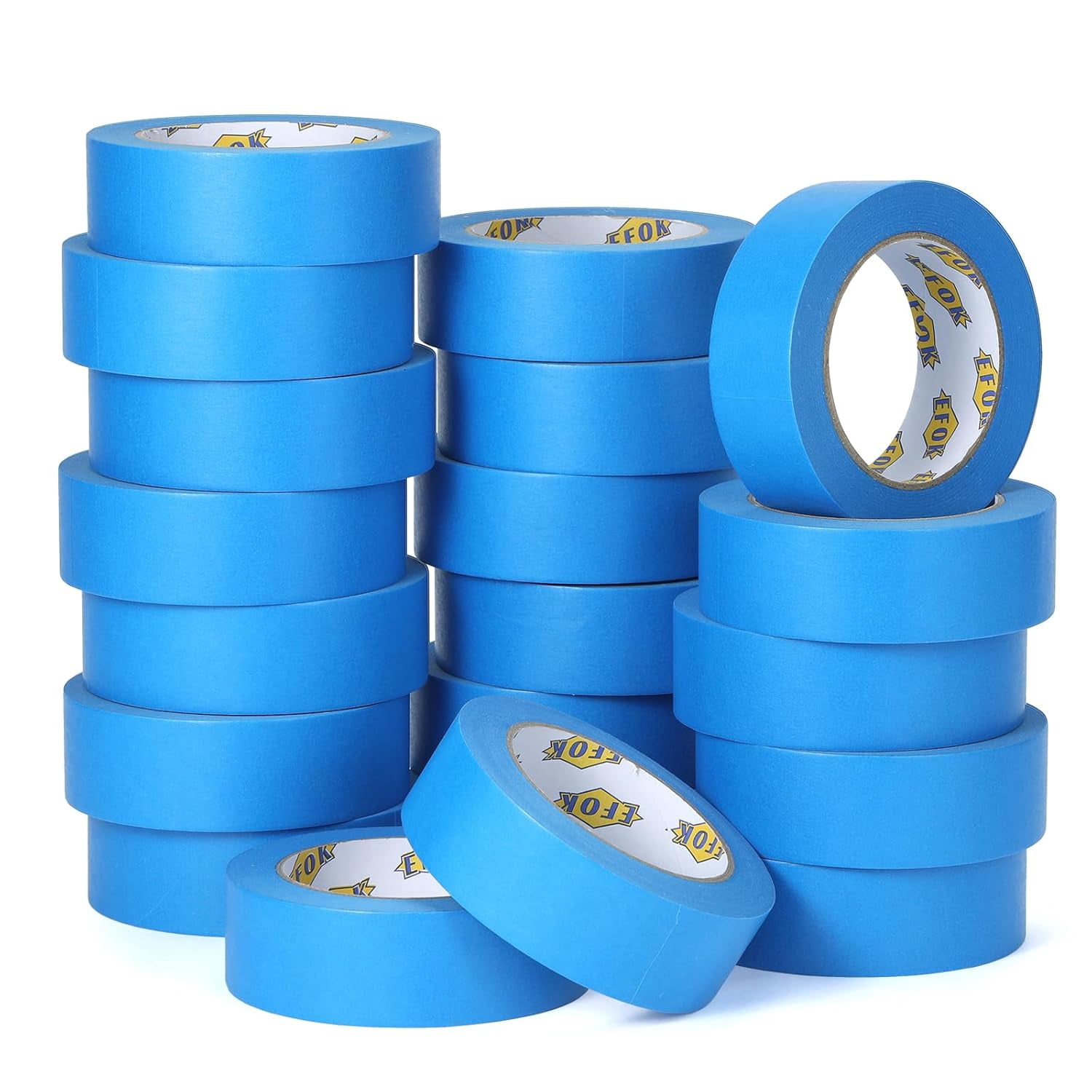 Blue Painters Tape 1 Inch Bulk - 20 Rolls x 1 Inch x 55 Yards - Painter's Tape Blue Masking Tape for Walls Painting Packing Automotive Home, Total 1100 Yards