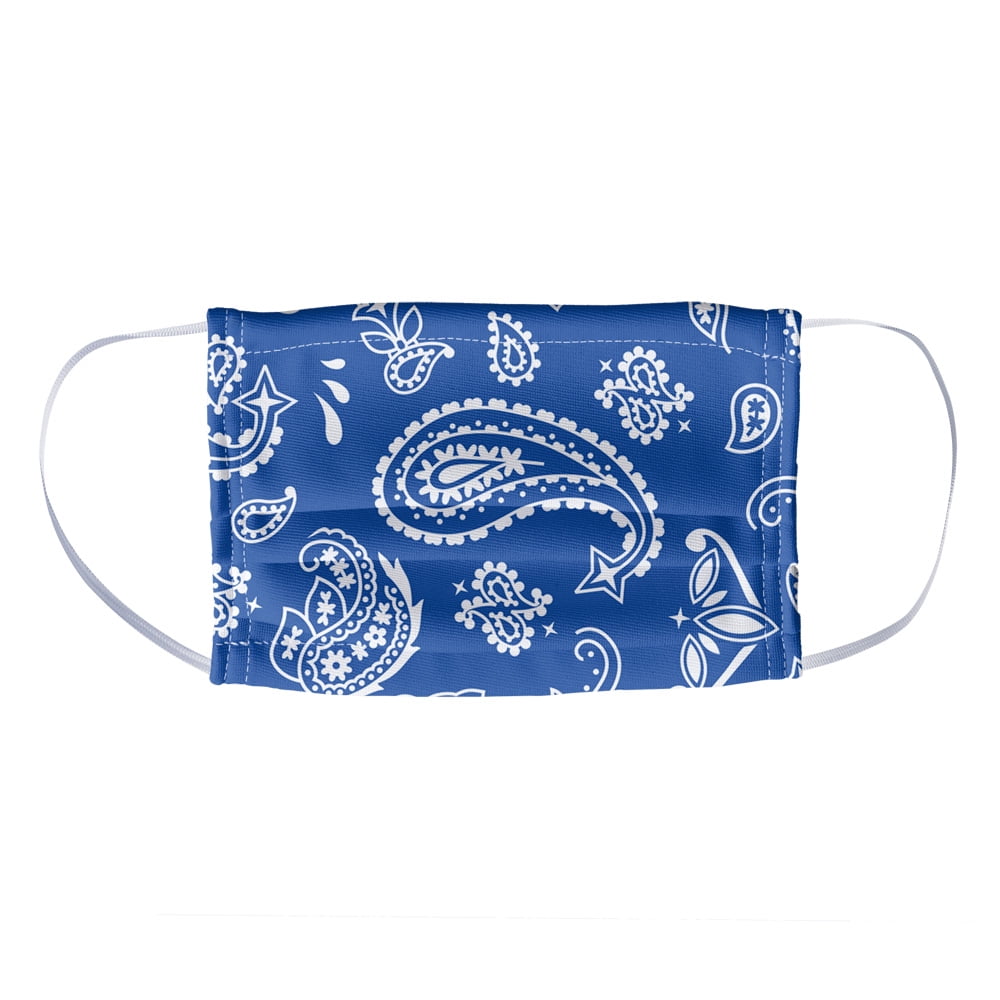 POPFUNK Blue Paisley 1-Ply Reusable Face Mask Covering, Kids