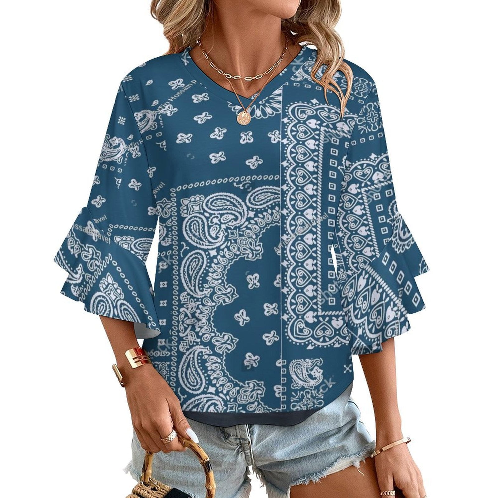 Bandanna Print Blouse main image 0