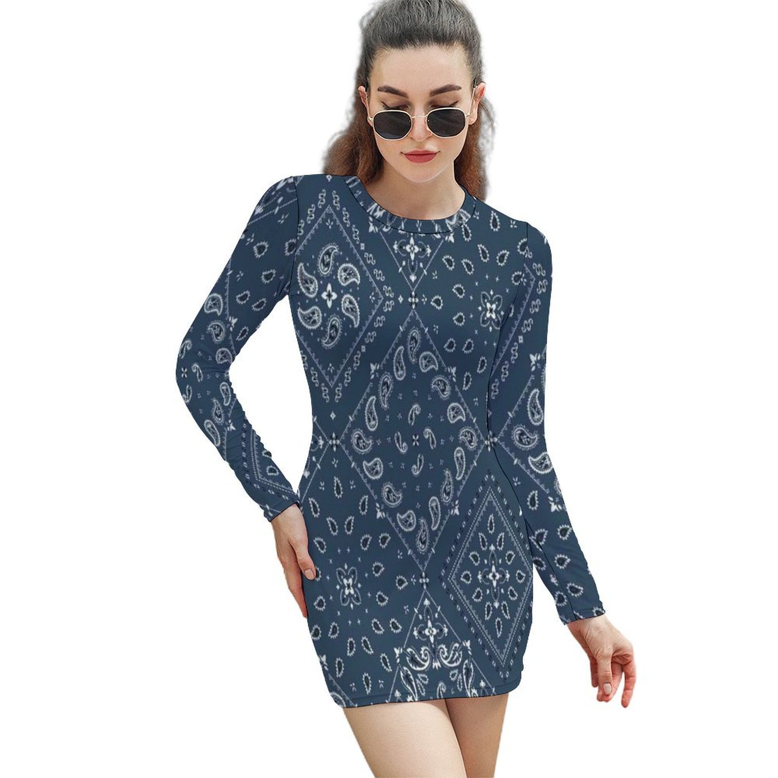 BNS Stretchy Print Mid-Cut Jacket - Long Sleeve Athletic Jacket, Made In USA (90% Polyester, 10% Spandex)