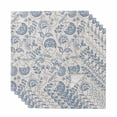 thumbnail image 1 of Blue Paisley Cloth Napkins, Vintage Boho Flower Botanical Leaf Branch Washable and Reusable Dinner Napkins Set of 6, Table Napkin for Kitchen Party Birthday Wedding Hotel Housewarming 20"x20", 1 of 8