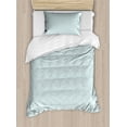 thumbnail image 1 of Blue Paisley Duvet Cover Set, Traditional Buta Ornament Ethnic Bicolored Pastel Tones Composition, Decorative 2 Piece Bedding Set with 1 Pillow Shams, Twin Size, Pale Cadet Blue, by Ambesonne, 1 of 3