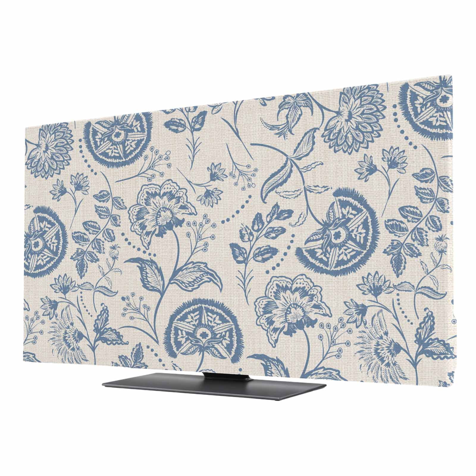 Blue Paisley Elastic Indoor TV Cover 50