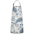 thumbnail image 1 of Blue Paisley and Floral Pattern Apron-Garden Aprons for Women with Pockets-Cotton Linen Waterproof Kitchen Cooking Gardening Aprons Adjustable for Kitchen,Cooking,BBQ and Salon 33x27 Inch, 1 of 7