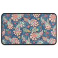 thumbnail image 1 of Blue Paisley and Floral Pattern Door Rugs,Washable Non Slip Door Mats Indoor,Decorative Door Mats,Entry Mat Indoor for Entrance,Bedroom,Kitchen,Bathroom,30"x17", 1 of 6