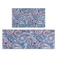thumbnail image 1 of Blue Paisley and Floral Pattern Kitchen Rugs Sets Of 2,Anti Fatigue Kitchen Mat Rugs Non Slip Washable,Decorative Kitchen Floor Mats for Kitchen,Sink,Laundry,17"x30"+17"x47", 1 of 7