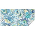 thumbnail image 1 of Blue Paisley and Floral Pattern Rectangle Tablecloth 60"x120",Waterproof Polyester Rectangle Table Cloth, Wipeable Spillproof Polyester Tablecloth for Dining, Camping, Indoor and Outdoor, 1 of 6