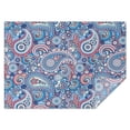 thumbnail image 1 of Blue Paisley and Floral Pattern Rectangle Tablecloth 60"x84",Waterproof Polyester Rectangle Table Cloth, Wipeable Spillproof Polyester Tablecloth for Dining, Camping, Indoor and Outdoor, 1 of 5