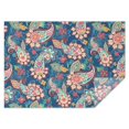 thumbnail image 1 of Blue Paisley and Floral Pattern Rectangle Tablecloth 60"x84",Waterproof Polyester Rectangle Table Cloth, Wipeable Spillproof Polyester Tablecloth for Dining, Camping, Indoor and Outdoor, 1 of 5