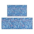 thumbnail image 1 of Blue Paisley Pattern Kitchen Rugs Sets Of 2,Anti Fatigue Kitchen Mat Rugs Non Slip Washable,Decorative Kitchen Floor Mats for Kitchen,Sink,Laundry,17"x30"+17"x47", 1 of 7