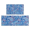 thumbnail image 1 of Blue Paisley Pattern Kitchen Rugs Sets Of 2,Anti Fatigue Kitchen Mat Rugs Non Slip Washable,Decorative Kitchen Floor Mats for Kitchen,Sink,Laundry,17"x30"+17"x47", 1 of 7
