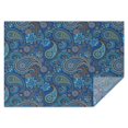 thumbnail image 1 of Blue Paisley Pattern Rectangle Tablecloth 60"x84",Waterproof Polyester Rectangle Table Cloth, Wipeable Spillproof Polyester Tablecloth for Dining, Camping, Indoor and Outdoor, 1 of 5
