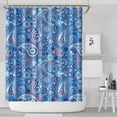 thumbnail image 1 of Blue Paisley Pattern Shower Curtain 72"x84" ,Bathroom Decorative Shower Curtains Set with 12 Hooks,Modern Waterproof Washable Shower Curtain, 1 of 6