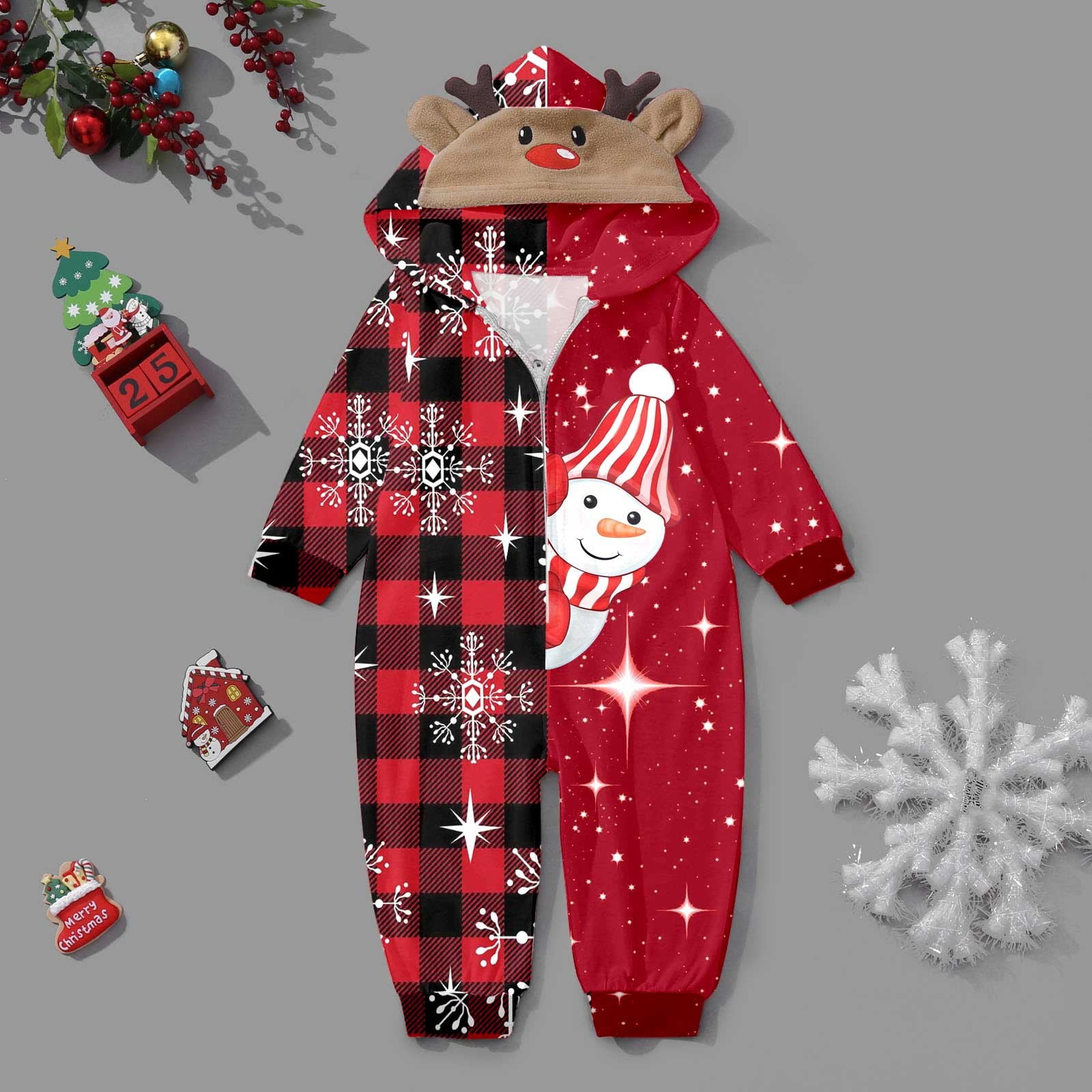 Blue Pajamas Girls, Christmas Comfortable Baby Sleepwear Family