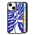 thumbnail image 1 of Blue Palm Leaves for iPhone 15 Plus Case, Cute Aesthetic Artistic Leaves Shock-Absorbent Protective,Black, 1 of 6