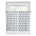 thumbnail image 1 of Blue Palm Trees 2 Panel Kitchen Curtains for Windows, Summer Botanical Tropical Plants Bathroom Privacy Curtain, Home Décor Window Treatment for Bedroom/Living Room 55"x45", 1 of 6