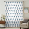 thumbnail image 1 of Blue Palm Trees Sheer Curtains 84 Inches Long, Summer Botanical Tropical Plants Light Filering Curtains, Breathable Simi Curtain Privacy Drapes for Living Room Bedroom Lightweight Window Treatment, 1 of 9
