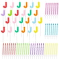 thumbnail image 1 of Blue Panda Birthday Cake Candles Set (96 Count) Letter J and Colored Stripes, 1 of 7