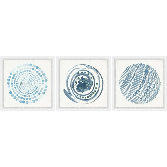 Blue Paradox II Triptych - Multi-color