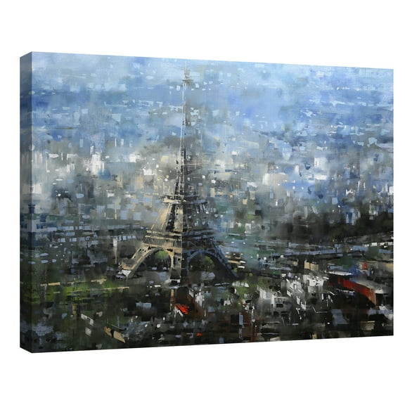 Blue Paris by Mark League Canvas Art