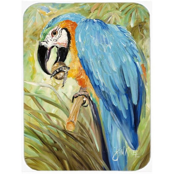 Blue Parrots Glass Cutting Board- Large