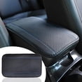 thumbnail image 1 of Blue Parts Leather Armrest Cushion Cover Center Console Box Mat Protector Non-Slip Protection Mat Universal Accessories, 1 of 6