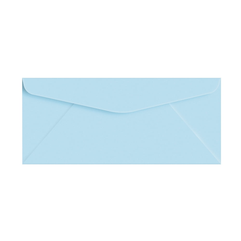 Blue Pastel #10 Business Envelopes – Great for Holiday, Office, Invoices, Letters, Mailings| 4 1/8 x 9 1/2 Inches | 100 per Pack