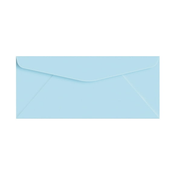 Blue Pastel #10 Business Envelopes Great for Holiday, Office, Invoices, Letters, Mailings| 4 1/8 x 9 1/2 Inches | 100 per Pack