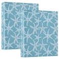 thumbnail image 1 of Blue Pastel Starfish Hardcover 3 Ring Binder 1.5” Round Rings Binder Organizer Letter Size Paper Pockets School Office Supplies, 1 of 9