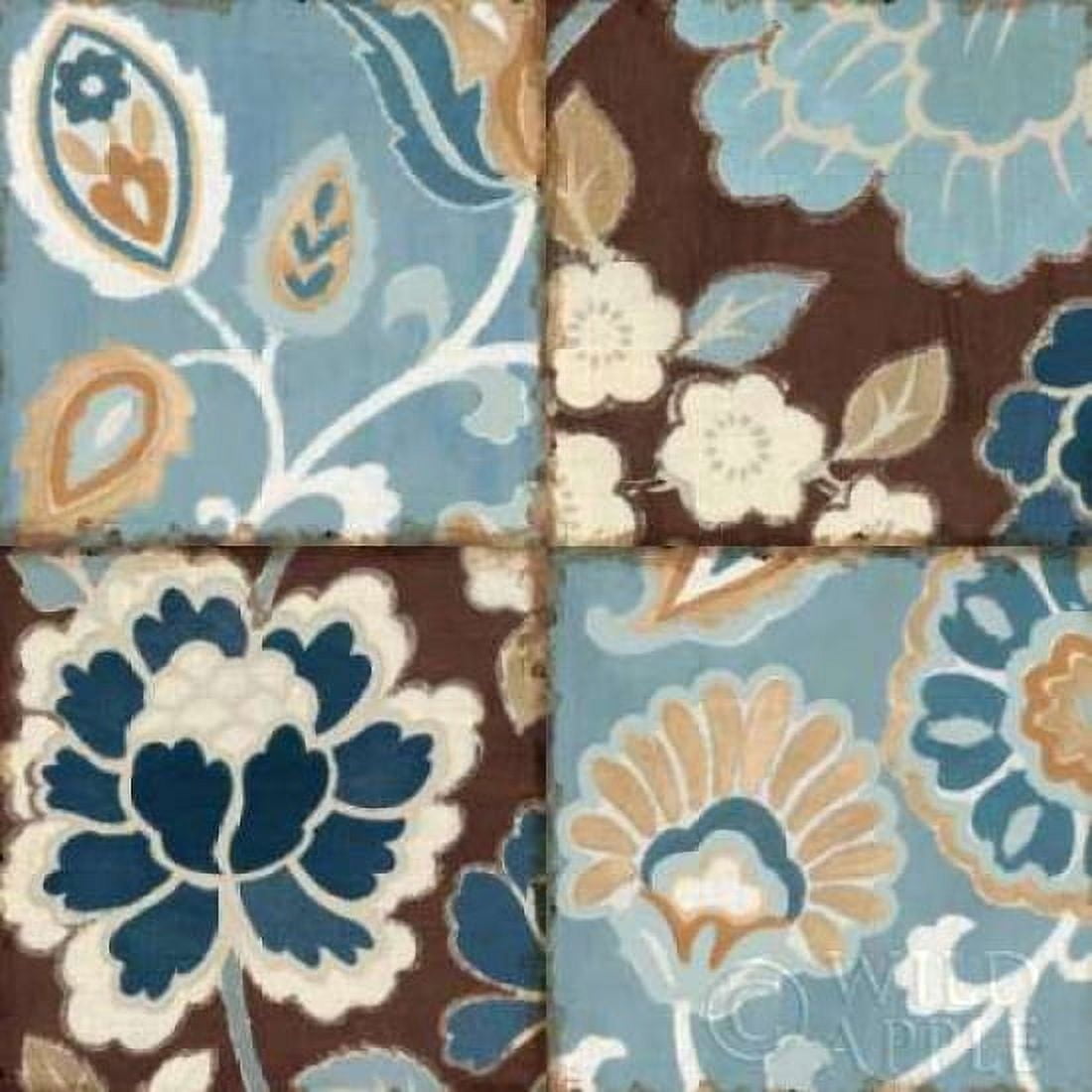 Blue Patchwork Motif I Canvas Art - Pela (24 x 24)