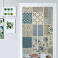 thumbnail image 1 of Blue Patchwork Textile Design Tiles Door Curtain Nordic Living Room DoorCurtain Porch Partition Curtain Kitchen Rative Half Curtain, 1 of 4
