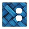 thumbnail image 1 of Blue Fabric Mix Light Switch Cover Decorative Switch Plates and Outlet Covers Wall Plate for Electrical Kitchen Home Office Art Decor Mid-size, 1 of 4