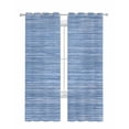 thumbnail image 1 of Blue Pattern Sheer Curtains 84 Inch Length 2 Panels Set for Living Room/Bedroom, Vintage Abstract Minimalist Art Kitchen Curtains Grommet Semi-Sheer Curtains Drapes Voile Window Treatments 42"x84"x2, 1 of 7