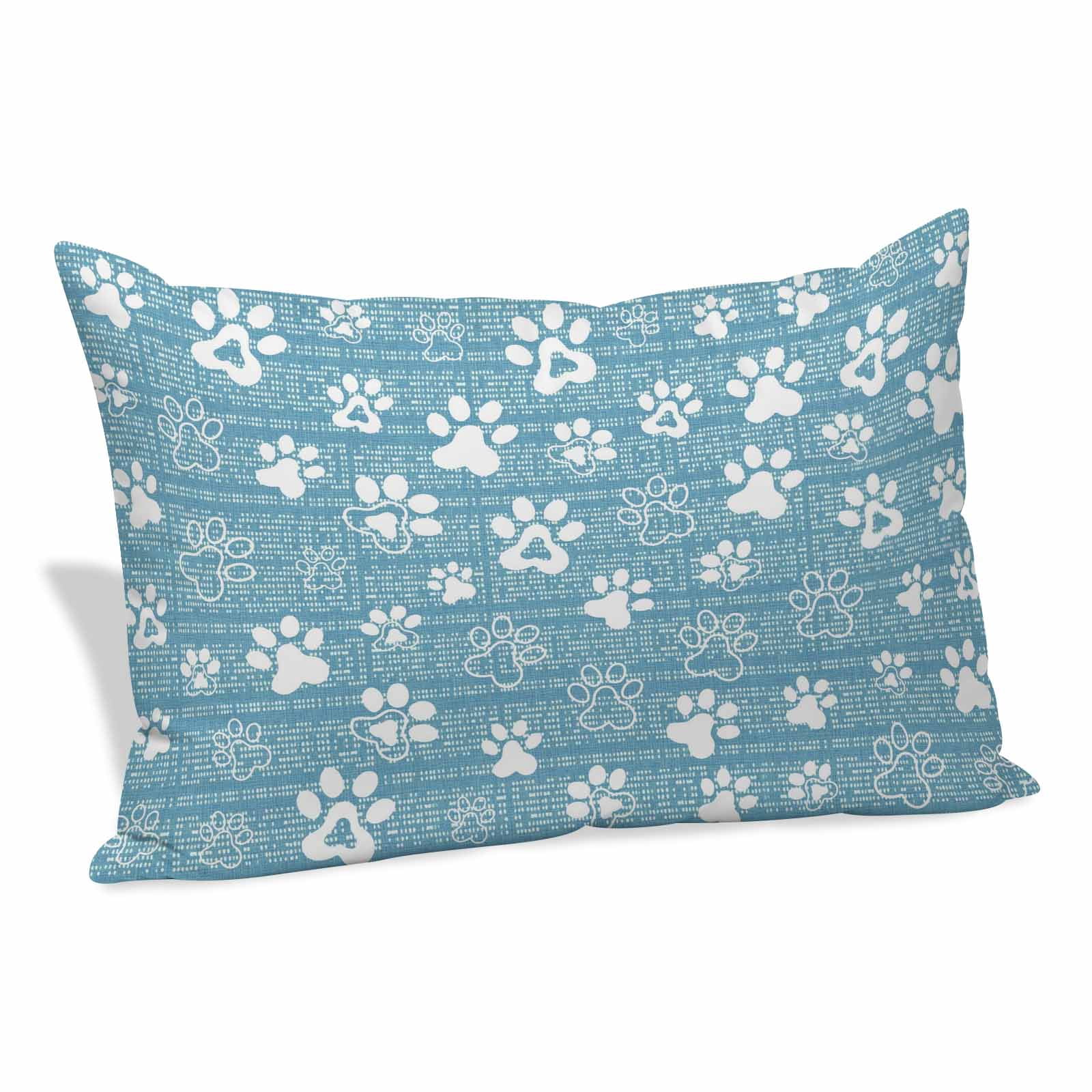 Blue Paw Print Body Pillow Cover Modern Classic Blue White Animal Large ...