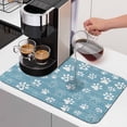 Blue Paw Print Dish Drying Mats for Kitchen Counter, Modern Classic ...