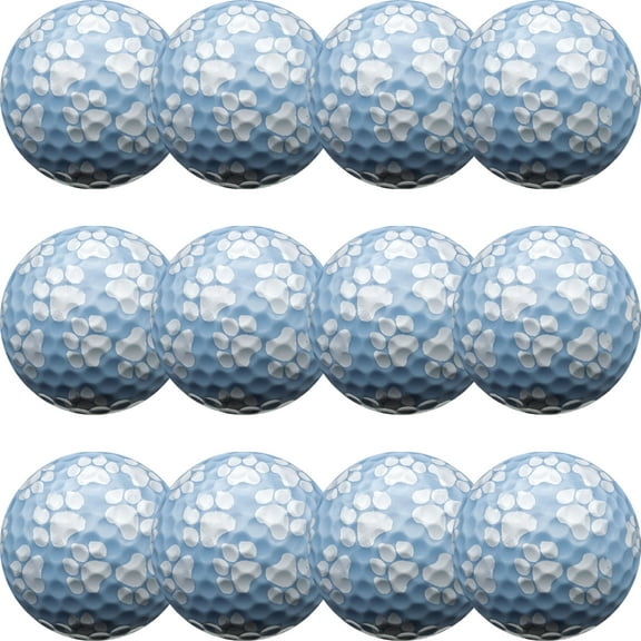 Blue Paw Print Golf Balls, 12 Pack by GBM GOLF