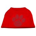 thumbnail image 1 of Blue Paw Rhinestud Shirt Red M - 12, 1 of 1