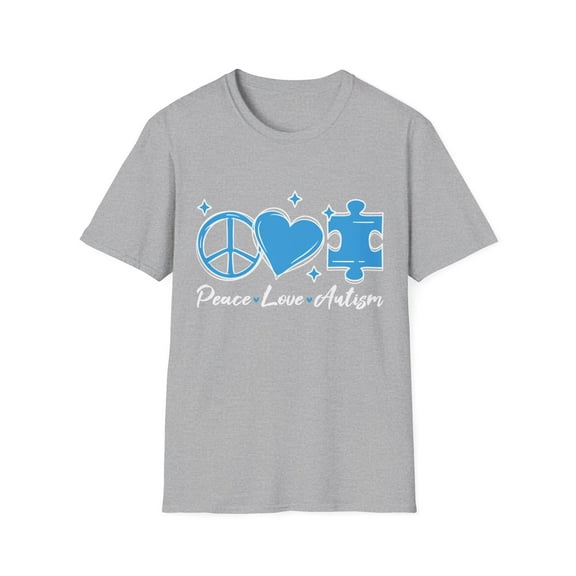 Blue Peace Puzzle Autism Awareness Graphic Novelty Tshirt