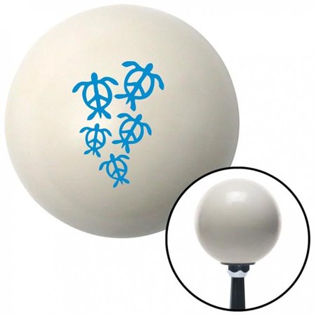 Blue Peace Turtles Ivory Shift Knob with M16 x 1.5 Insert Shifter Auto Manual Brody
