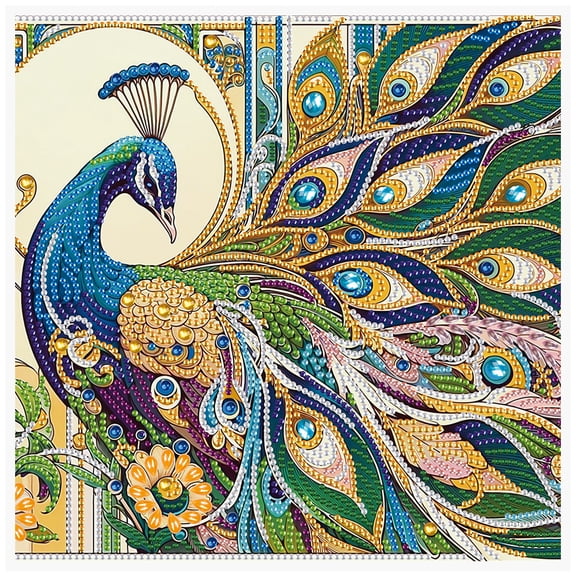 Blue Peacock Diamond Art Painting Kit