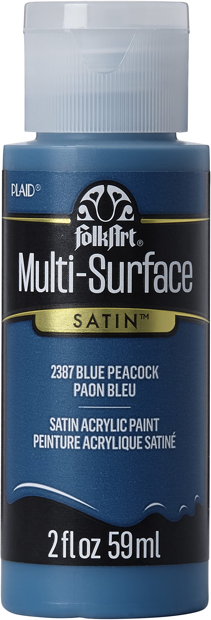 Blue Peacock, Multisurface Acrylic Paint 2 ozBlue Peacock Multi