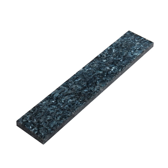 Blue Pearl Granite Sidesplash, Polished, Layered Style, Natural Variations, 21 x 4 x 0.75 Inches, Wall Protection for Bathroom Vanity