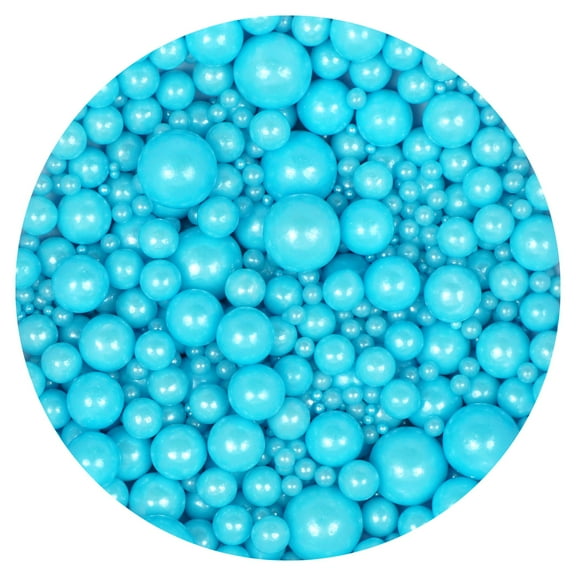 Blue Pearl Sugar Sprinkles 4.58 oz, Blue Sprinkles For Cake Decorating, Blue Sprinkles Edible, Blue Sprinkles For Cupcakes