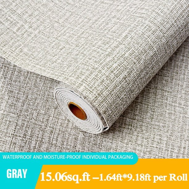 Blue Peel and Stick Wallpaper Linen Contact Paper for