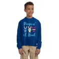 thumbnail image 1 of Blue Peepin` It Real Easter Sweatshirt for Kids Sweater - Youth S M L XL - Christian Holiday Easter Tee for Boys for Girls, 1 of 2