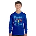thumbnail image 1 of Blue Peepin` It Real Long Sleeve Shirts for Kids - Youth XS S M L XL - Happy Easter Holiday Christian Tee for Boys for Girls, 1 of 2